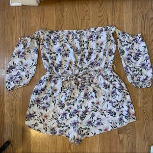 American Eagle Floral Off The Shoulder Romper